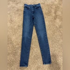 Women's Levi Mile High Skinny Blue Jeans
